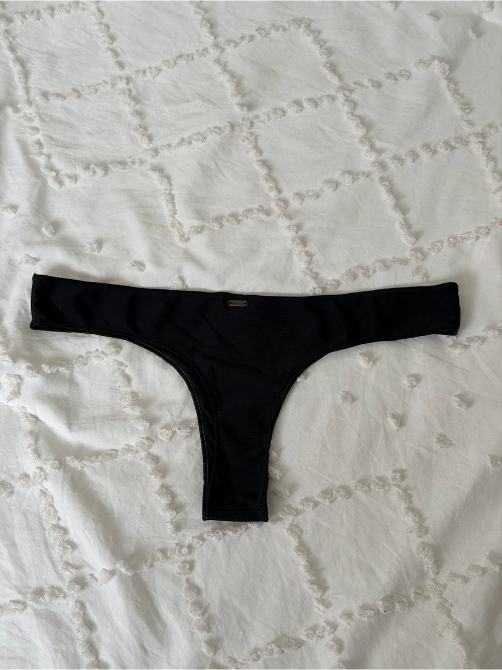 Rip Curl Black Thong Bikini Bottoms | Minimal Coverage | Size S